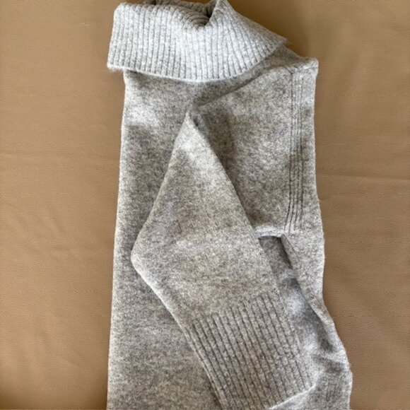 Gibson & Latimer Womens Wool Blend Ribbed Turtleneck Heather Gray Sweater-NWT-L - Picture 1 of 12